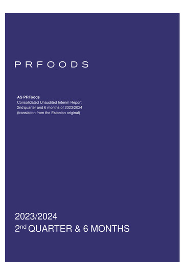 Thumbnail AS PRFoods Half-year Report 2023-2024-h1