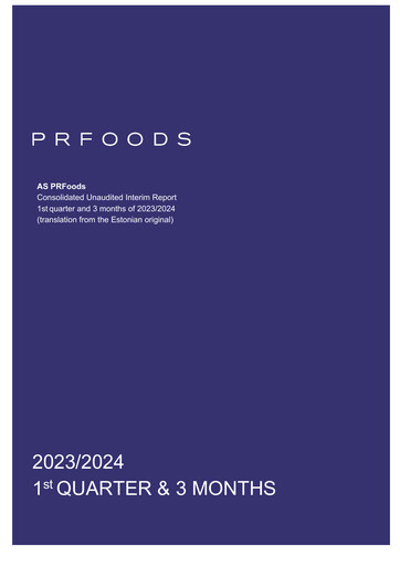 Thumbnail AS PRFoods Quarterly Report 2023-2024-q1