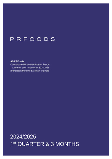 Thumbnail AS PRFoods Quarterly Report 2024-2025-q1