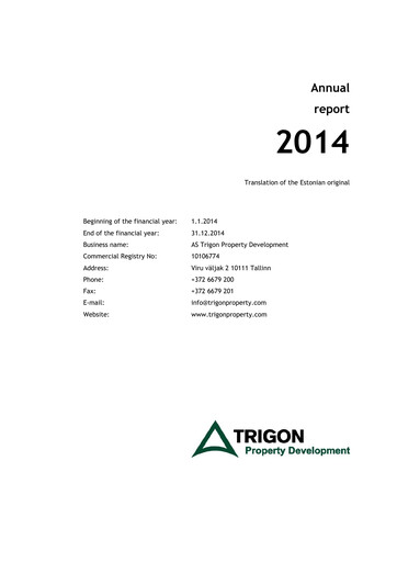 Thumbnail AS Trigon Property Development Annual Report 2014