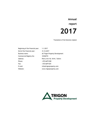 Thumbnail AS Trigon Property Development Annual Report 2017