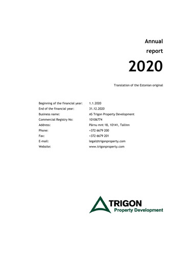 Thumbnail AS Trigon Property Development Annual Report 2020