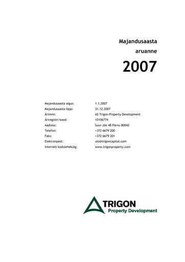Thumbnail AS Trigon Property Development Annual Report 2007
