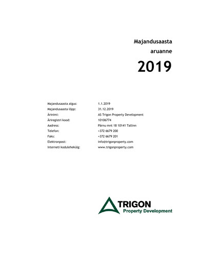 Thumbnail AS Trigon Property Development Annual Report 2019