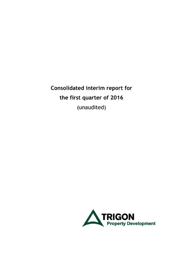 Miniature AS Trigon Property Development Rapport trimestriel 2016-q1