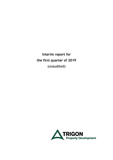 Miniature AS Trigon Property Development Rapport trimestriel 2019-q1