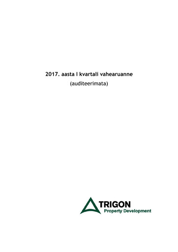 Miniature AS Trigon Property Development Rapport trimestriel 2017-q1