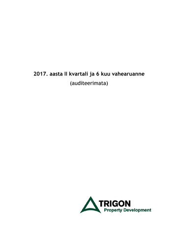 Miniature AS Trigon Property Development Rapport trimestriel 2017-q2