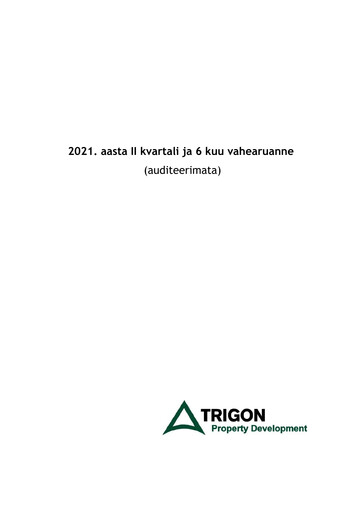Miniature AS Trigon Property Development Rapport trimestriel 2021-q2