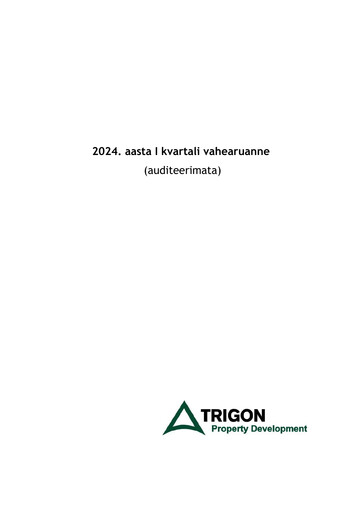 Miniature AS Trigon Property Development Rapport trimestriel 2024-q1