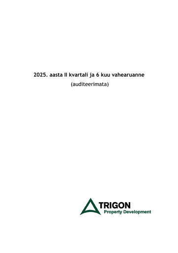 Miniature AS Trigon Property Development Rapport trimestriel 2025-q2