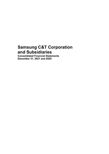 Thumbnail Samsung C&T Corporation Financial Statement 2021