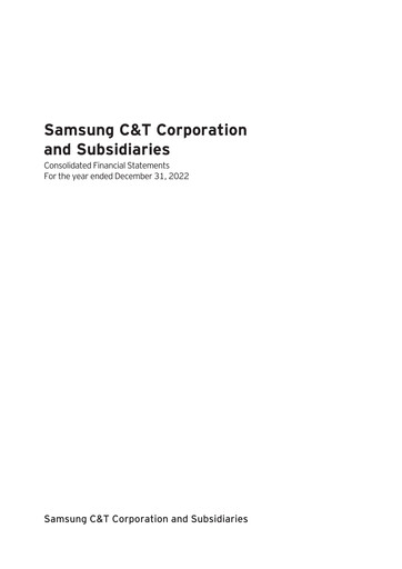 Thumbnail Samsung C&T Corporation Financial Statement 2022