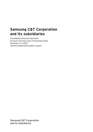Thumbnail Samsung C&T Corporation Financial Statement 2024