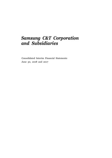 Thumbnail Samsung C&T Corporation Quarterly Report 2018-q2