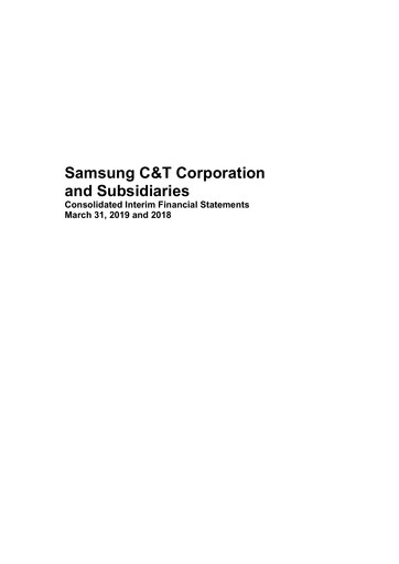 Thumbnail Samsung C&T Corporation Quarterly Report 2019-q1