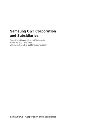 Thumbnail Samsung C&T Corporation Quarterly Report 2023-q1