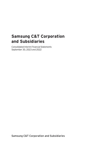 Thumbnail Samsung C&T Corporation Quarterly Report 2023-q3
