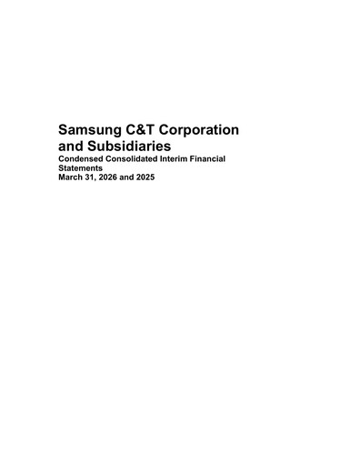Thumbnail Samsung C&T Corporation Quarterly Report 2026-q1