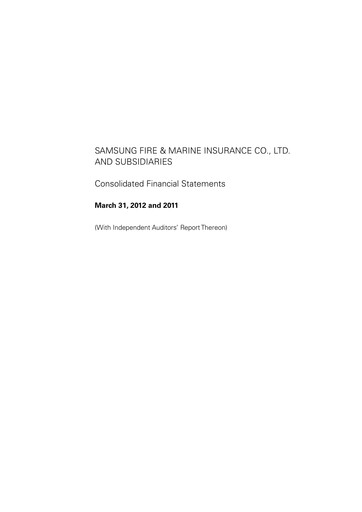Thumbnail Samsung Fire & Marine Insurance Co., Ltd. Financial Statement 2011-2012