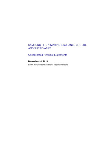 Thumbnail Samsung Fire & Marine Insurance Co., Ltd. Financial Statement 2015