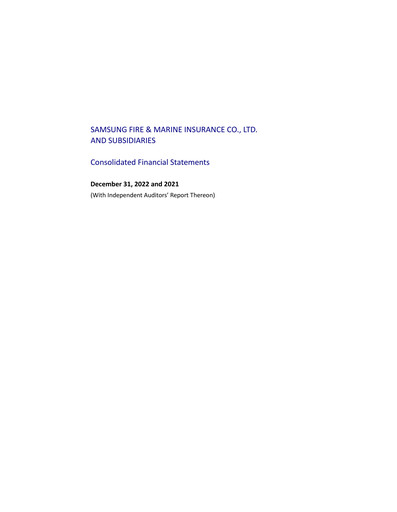 Thumbnail Samsung Fire & Marine Insurance Co., Ltd. Financial Statement 2022