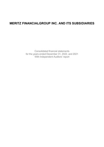 Thumbnail Meritz Financial Group Financial Statement 2022