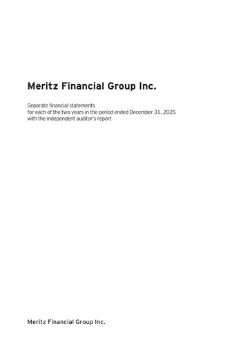 Thumbnail Meritz Financial Group Financial Statement 2025