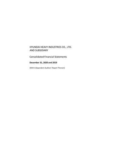 Thumbnail HD Hyundai Heavy Industries Financial Statement 2020