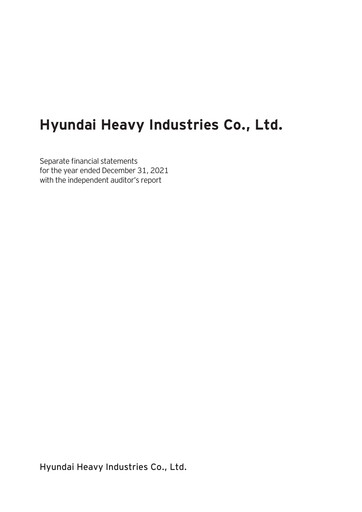Thumbnail HD Hyundai Heavy Industries Financial Statement 2021