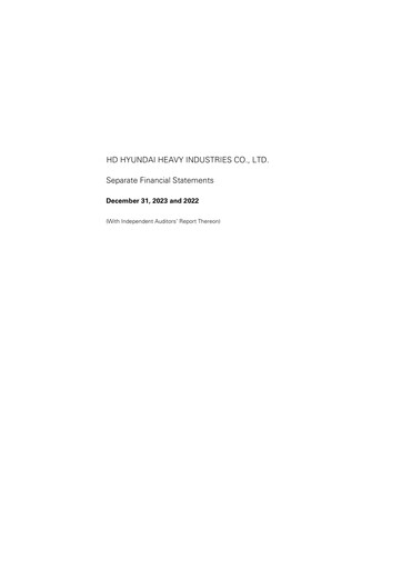 Thumbnail HD Hyundai Heavy Industries Financial Statement 2023