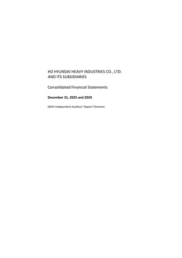 Thumbnail HD Hyundai Heavy Industries Financial Statement 2025