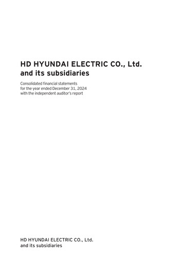 Thumbnail HD Hyundai Electric Financial Statement 2024