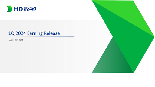 Miniature HD Hyundai Electric Rapport trimestriel 2024-q1