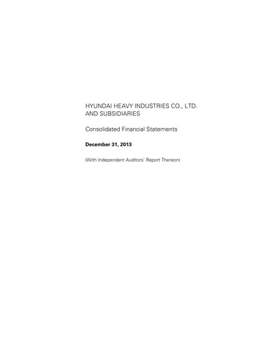 Thumbnail HD Korea Shipbuilding & Offshore Engineering Financial Statement 2013