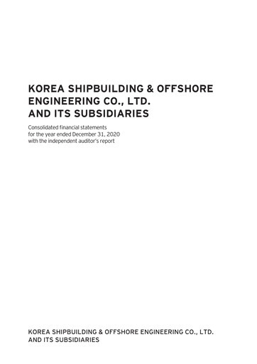 Thumbnail HD Korea Shipbuilding & Offshore Engineering Financial Statement 2020