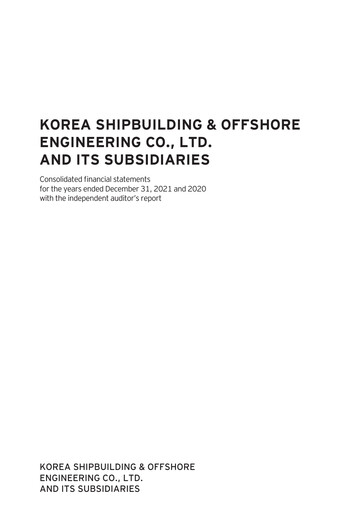 Thumbnail HD Korea Shipbuilding & Offshore Engineering Financial Statement 2021