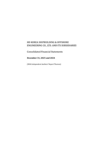 Thumbnail HD Korea Shipbuilding & Offshore Engineering Financial Statement 2025
