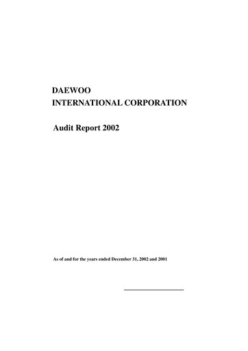 Thumbnail Posco International Financial Statement 2002