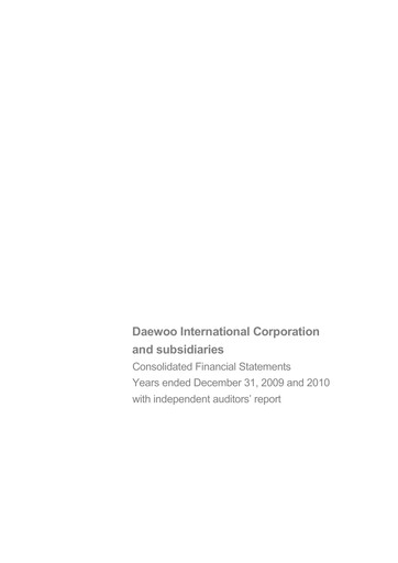 Thumbnail Posco International Financial Statement 2009-2010