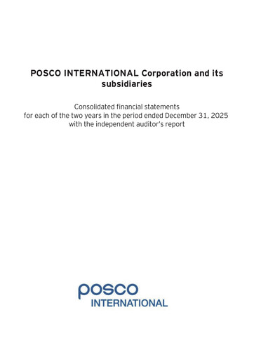 Thumbnail Posco International Financial Statement 2025