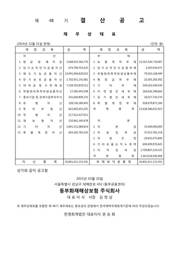 Thumbnail DB Insurance Financial Report 2014