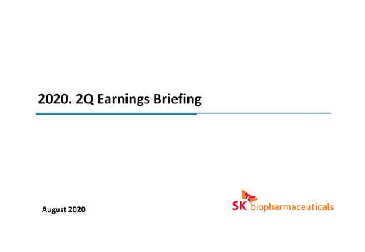 Miniature SK Biopharmaceuticals Rapport trimestriel 2020-q2