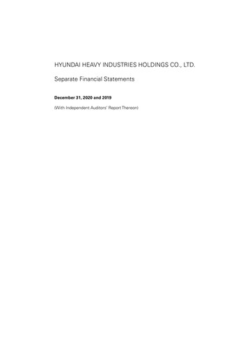 Thumbnail HD Hyundai Financial Statement 2020