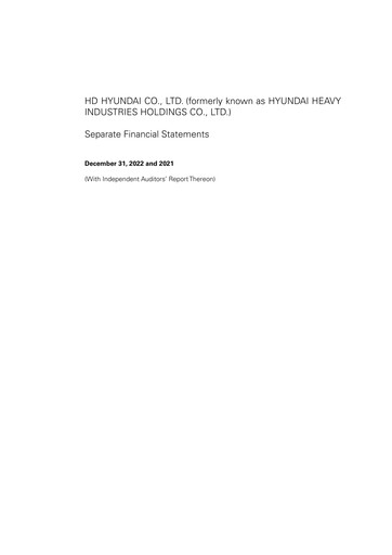 Thumbnail HD Hyundai Financial Statement 2022