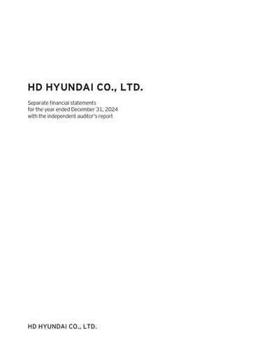 Thumbnail HD Hyundai Financial Statement 2024