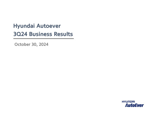 Miniature Hyundai Autoever Corporation Rapport trimestriel 2024-q3