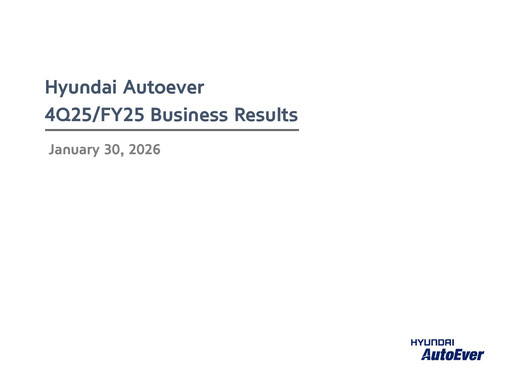 Miniature Hyundai Autoever Corporation Rapport trimestriel 2025-q4