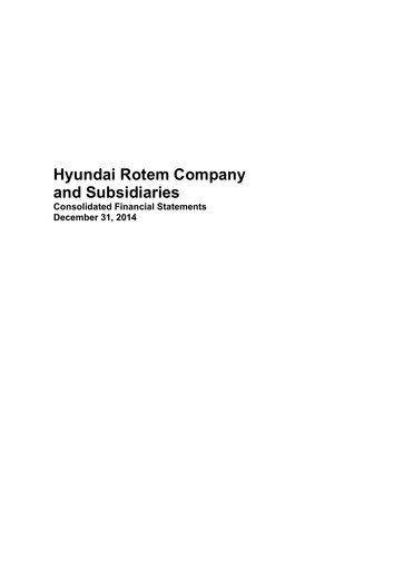 Thumbnail Hyundai Rotem Company Financial Statement 2014