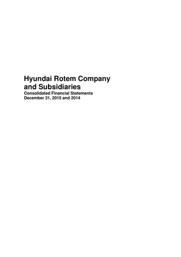 Thumbnail Hyundai Rotem Company Financial Statement 2015